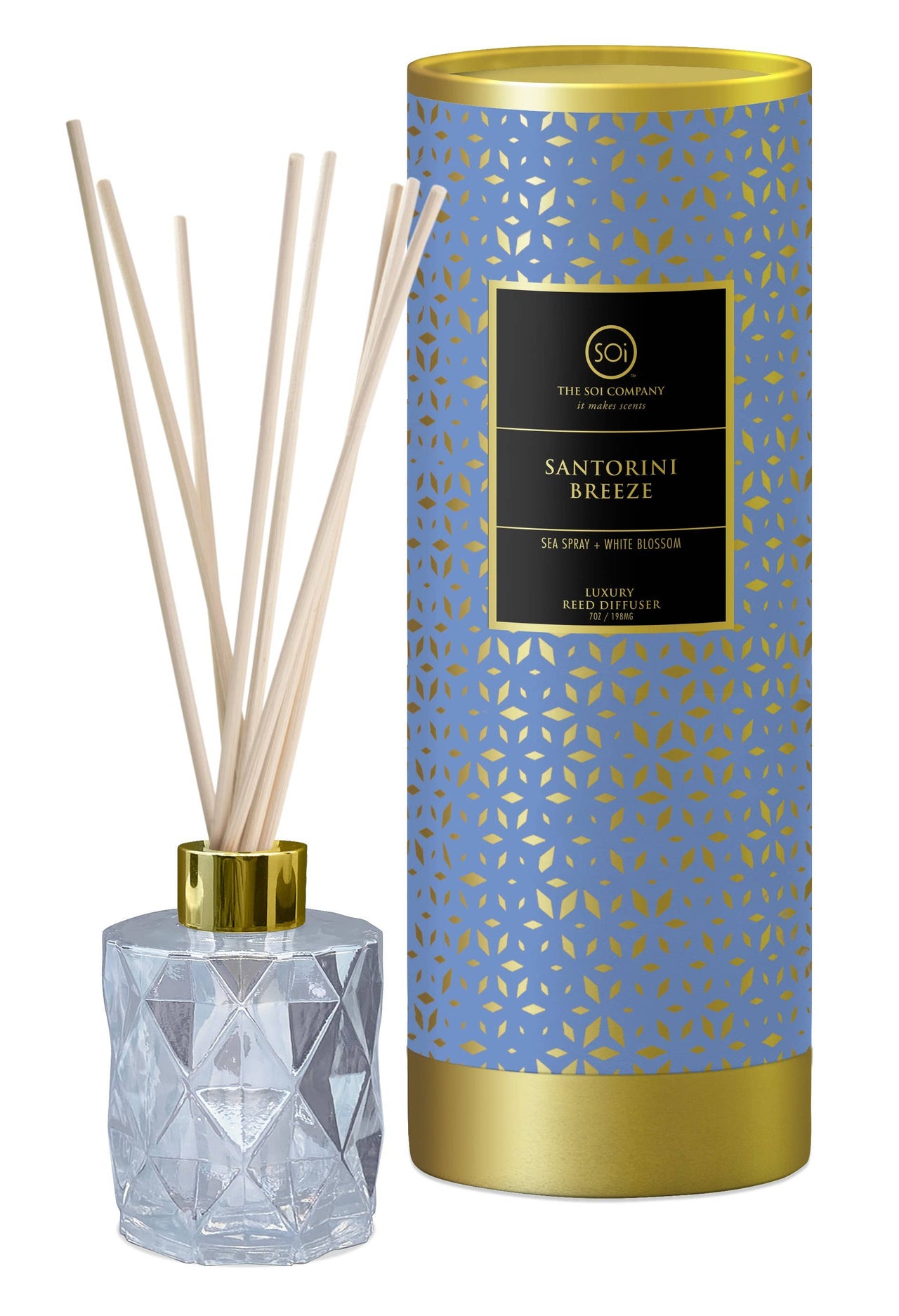 Santorini Breeze Shimmer 7oz Reed Diffuser The SOi Company