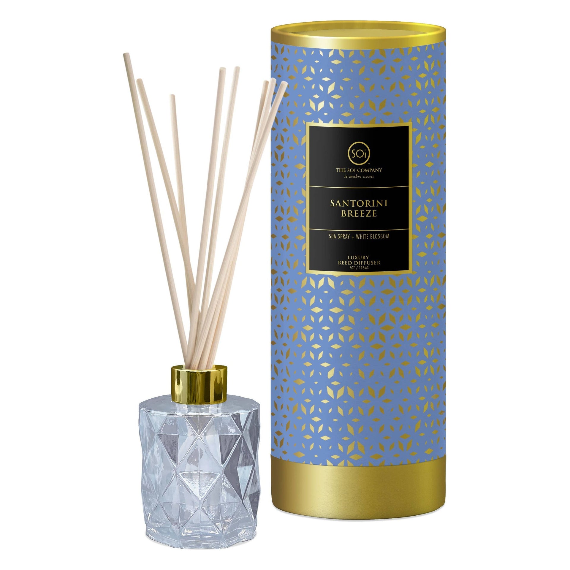 Santorini Breeze Shimmer 7oz Reed Diffuser The SOi Company