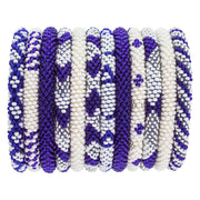 Roll-On® Game Day Bracelets Blue and White Aid Through Trade