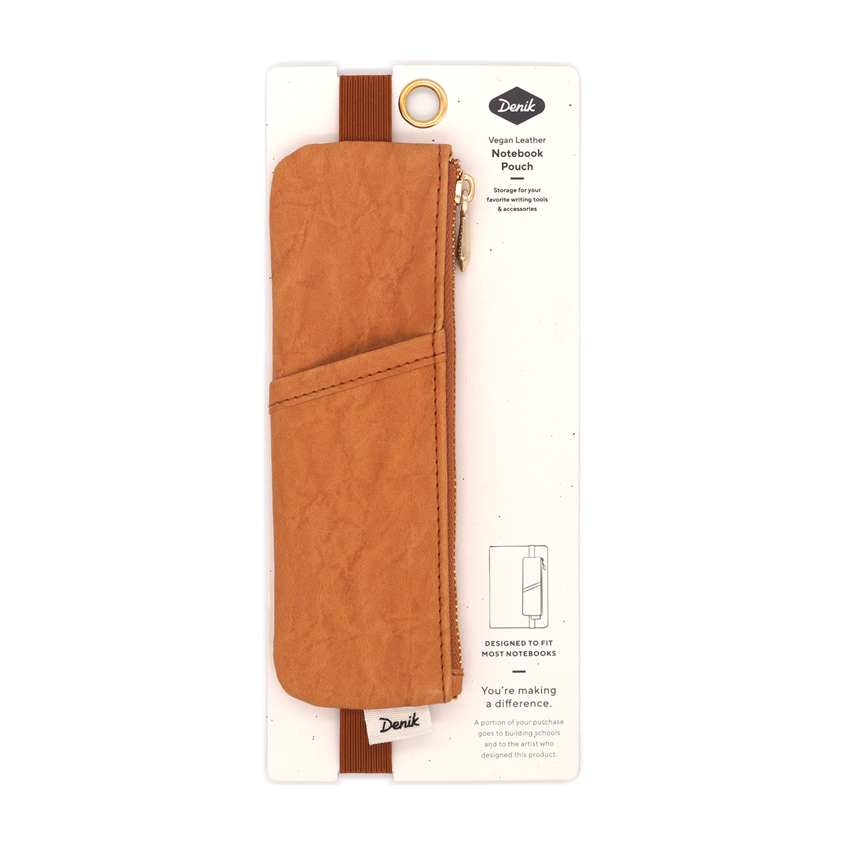 Caramel Crinkle Notebook Pouch Denik