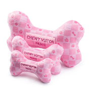 Pink Checker Chewy Vuiton Bone  Haute Diggity Dog   