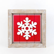 Reversible Wood Framed Sign - Snowflake Adams Christmas Adams & Co.   