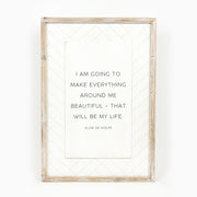 Reversible Wood Framed Herringbone Sign (Beautiful/Underestimate) Adams Everyday Adams & Co.   