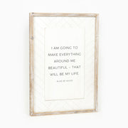 Reversible Wood Framed Herringbone Sign (Beautiful/Underestimate) Adams Everyday Adams & Co.   