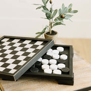 Wood Chess Box - Black & White Adams Everyday Adams & Co.   