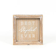 Reversible Wood Framed Sign - Best Stepdad Adams Everyday Adams & Co.   