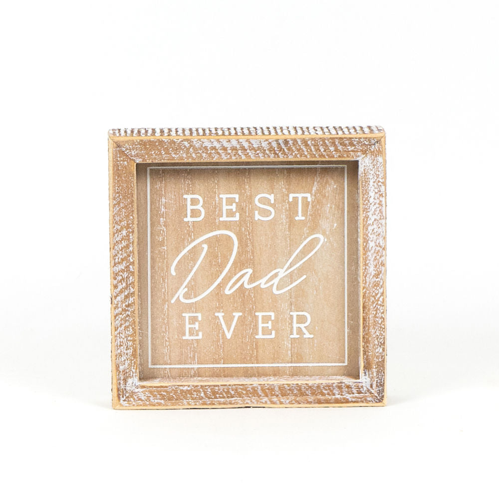 Reversible Wood Framed Sign - Best Dad Adams Everyday Adams & Co.   