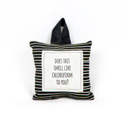 Hanging Pillow with Ribbon (CHLOROFORM) Black/White Adams Halloween Adams & Co.   