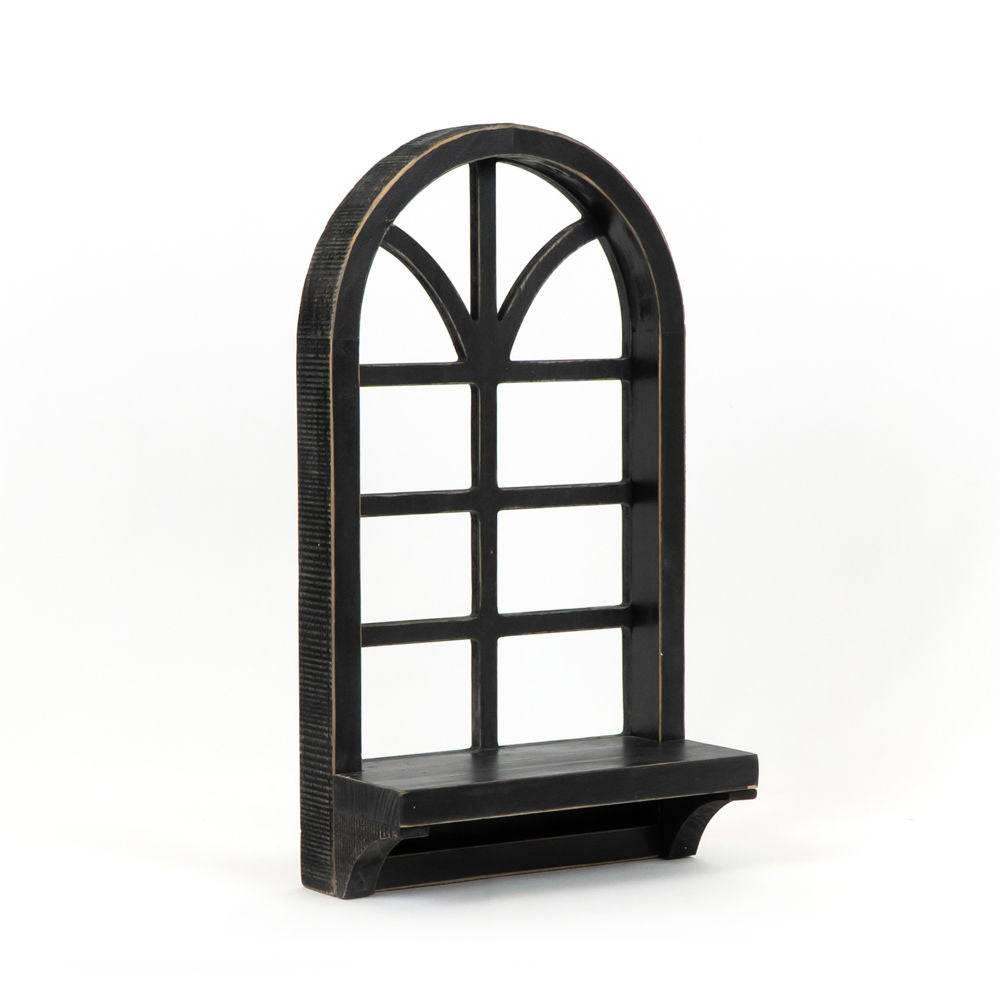 Wood Frame W/Shelf - Window Sm - Black Adams Everyday Adams & Co.   