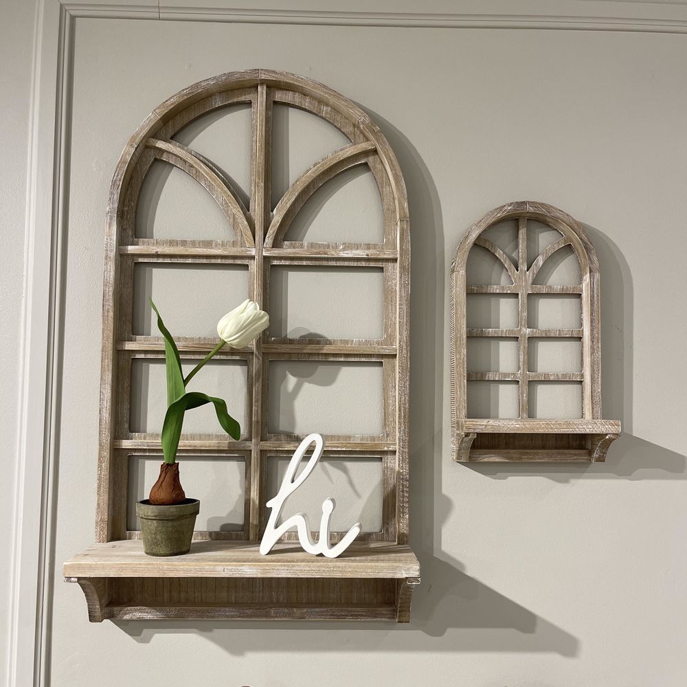 Wood Frame W/Shelf - Window Lg - Natural Adams Everyday Adams & Co.   