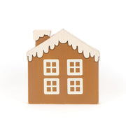 Reversible Wood Cutout House (Gingerbread) White/Brown Adams Christmas Adams & Co.   