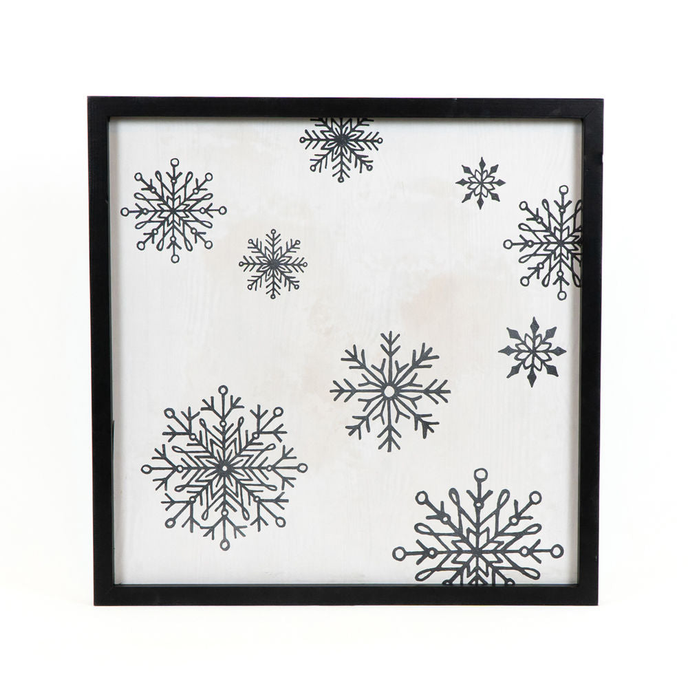 Reversible Wood Sign Snowflakes/Leaf Adams Christmas Adams & Co.   