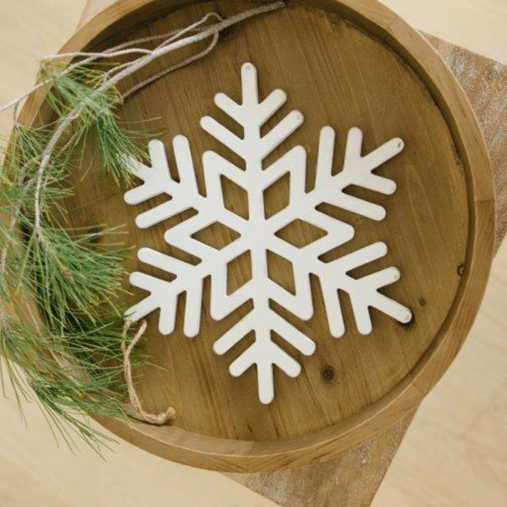 Wood Cutout Ornament (Snowflake) Wh Adams Christmas Adams & Co.   