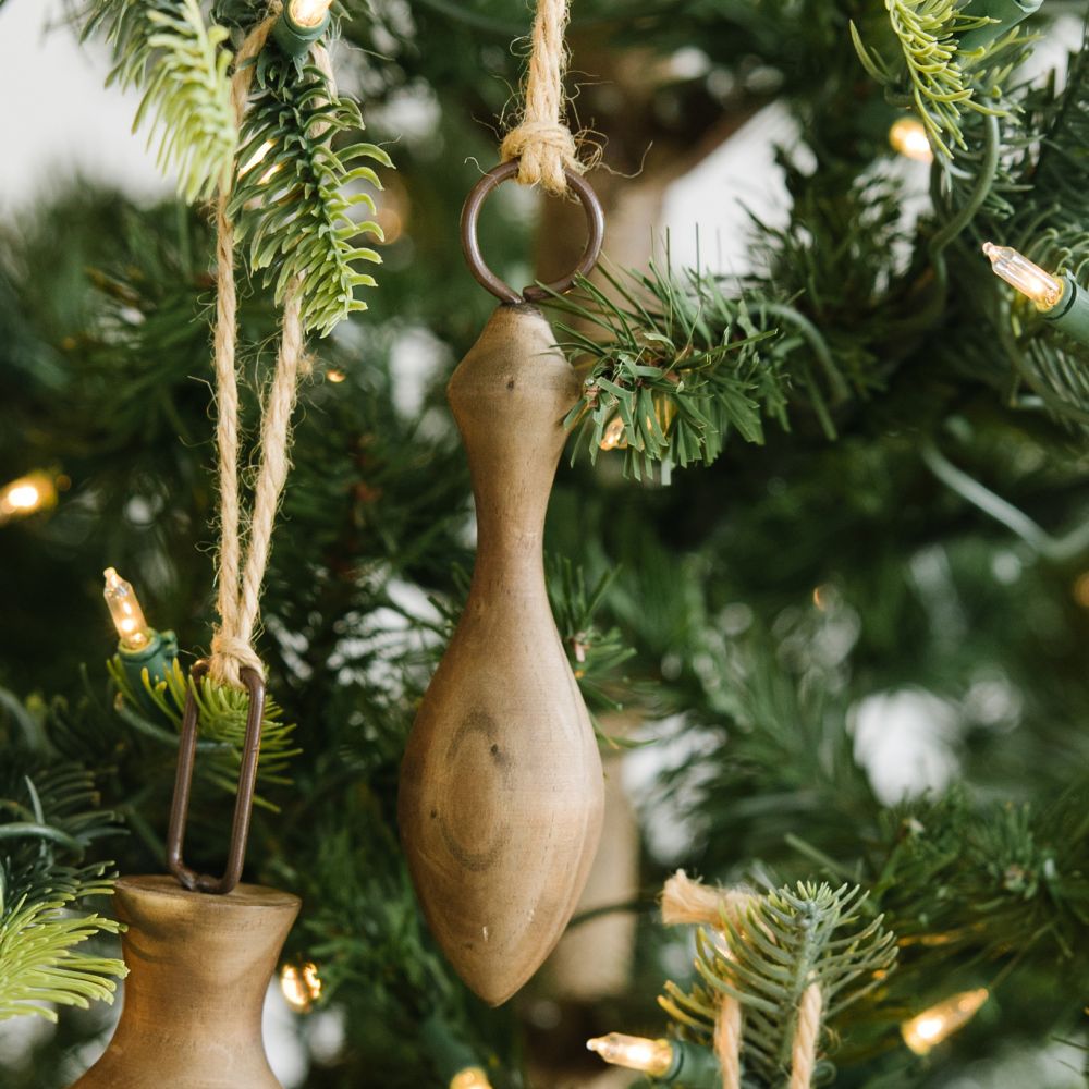 Wood Cutout Ornament (Icicle) Brown Adams Christmas Adams & Co.   