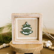 Reversible Wood Framed Sign (Snow/Tree) Natural/White/Green Adams Christmas Adams & Co.   