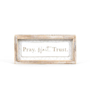 Wood Framed Sign (Pray) Wh/Ntrl Adams Everyday Adams & Co.   