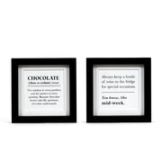 Reversible Wood Framed Sign (Mid-Week/Chocolate) White/Black Adams Everyday Adams & Co.   