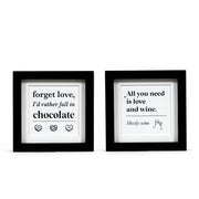 Reversible Wood Framed Sign (All You Need Is Love/Fall In Chocolate) White/Black Adams Everyday Adams & Co.   