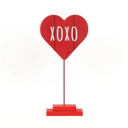 Wood Cutout On Stand (Xoxo) Red/White +  Badams   