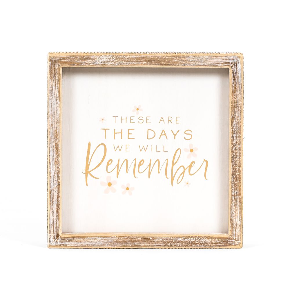 Reversible Wood Framed Sign (Remember/Love) Adams Everyday Adams & Co.   