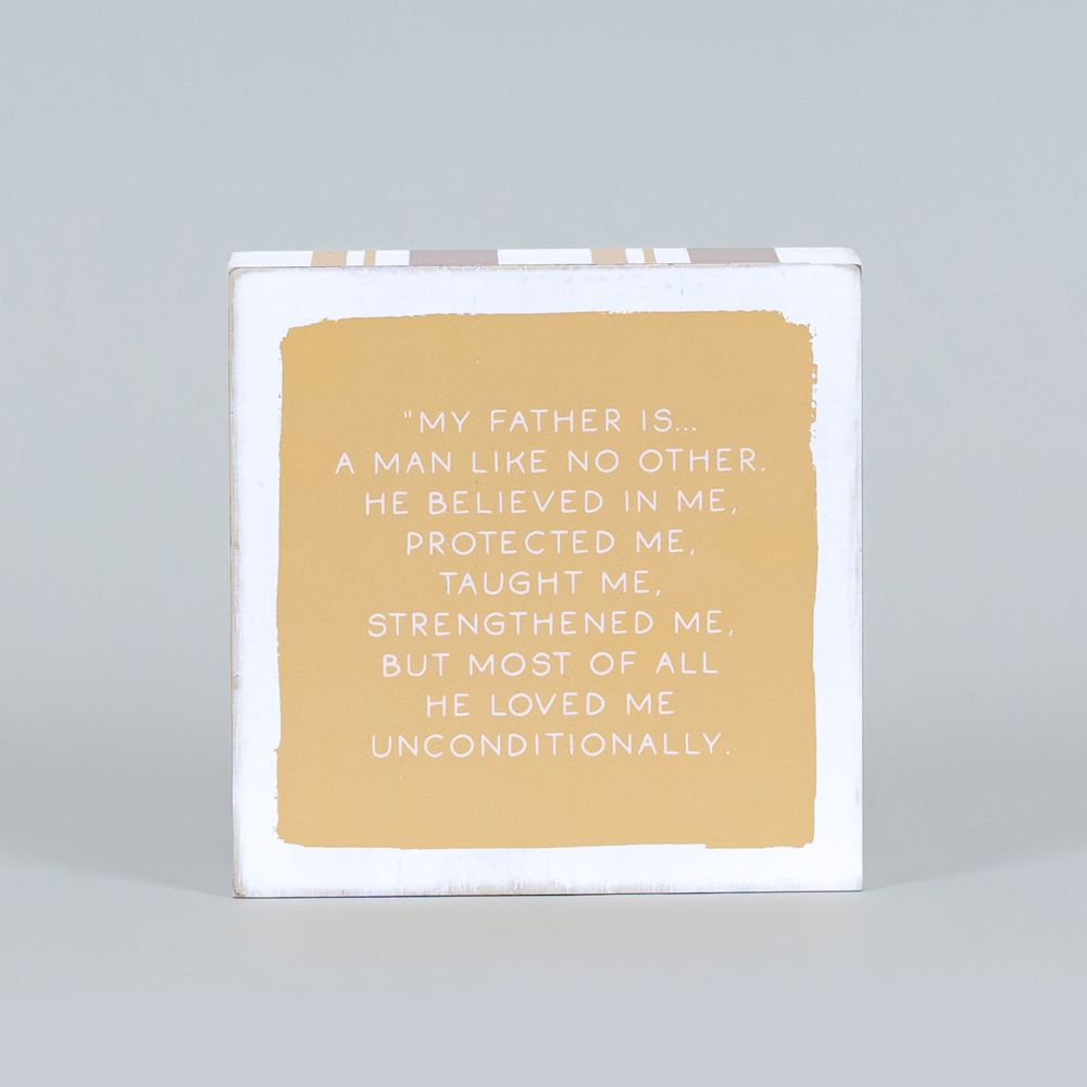 Reversible Wood Block Sign (BEST DAD/FATHER) Adams Everyday Adams & Co.   