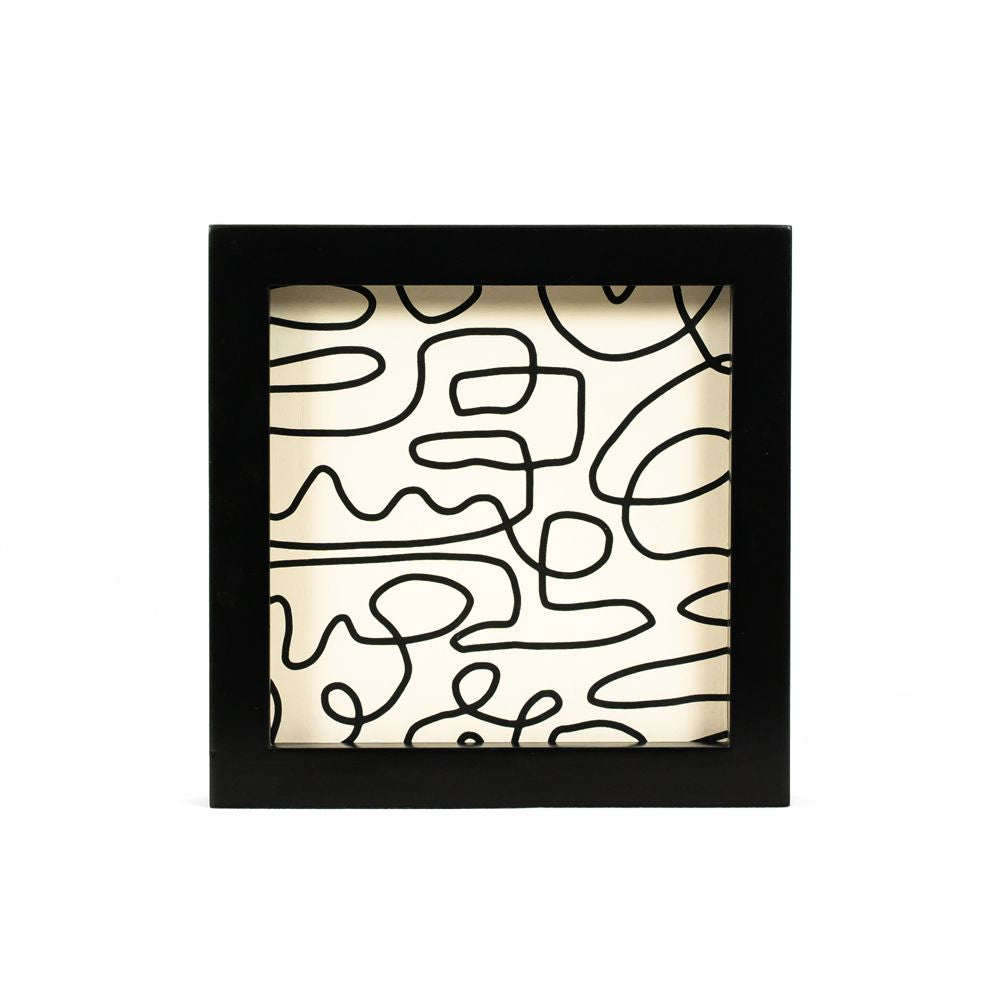 Reversible Wood Frame Sign (Squiggle/Woman)