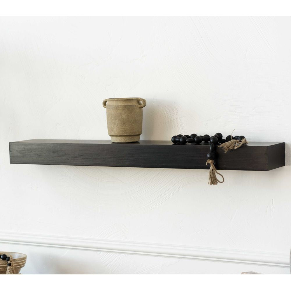 Wood Shelf - Large - Black Adams Everyday Adams & Co.   