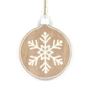 Reversible Wood Ornament (Snowflake) Adams Christmas Adams & Co.   