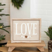 Reversible Wood Frame Sign (Joy/Love) Adams Christmas Adams & Co.   