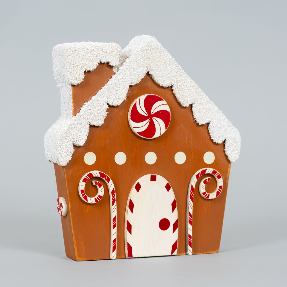 Chunky Wood Shape (Gingerbread House) Adams Christmas Adams & Co.   