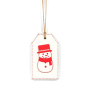 Reversible Wood Tag (Snow/Snowman) Wh/Rd Adams Christmas Adams & Co.   