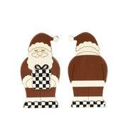 Chunky Wood Shape (Santa) Brown Adams Christmas Adams & Co.   