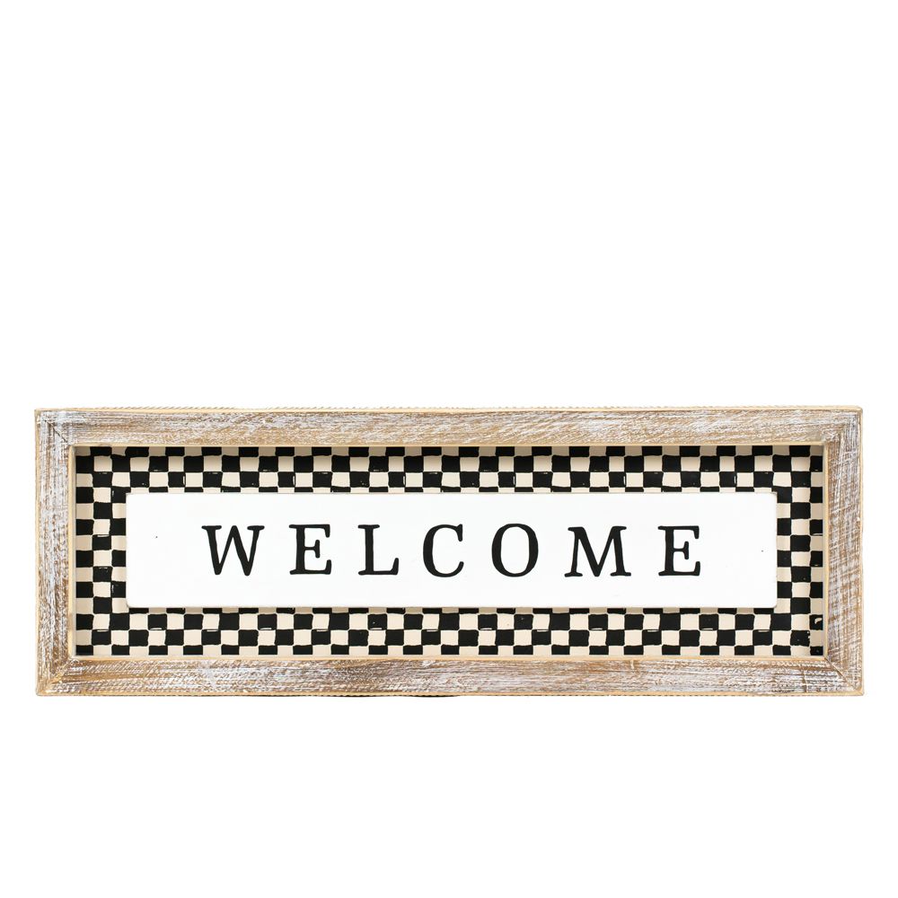 Reversible Wood Frame Sign (Train/Welcome) Adams Christmas Adams & Co.   