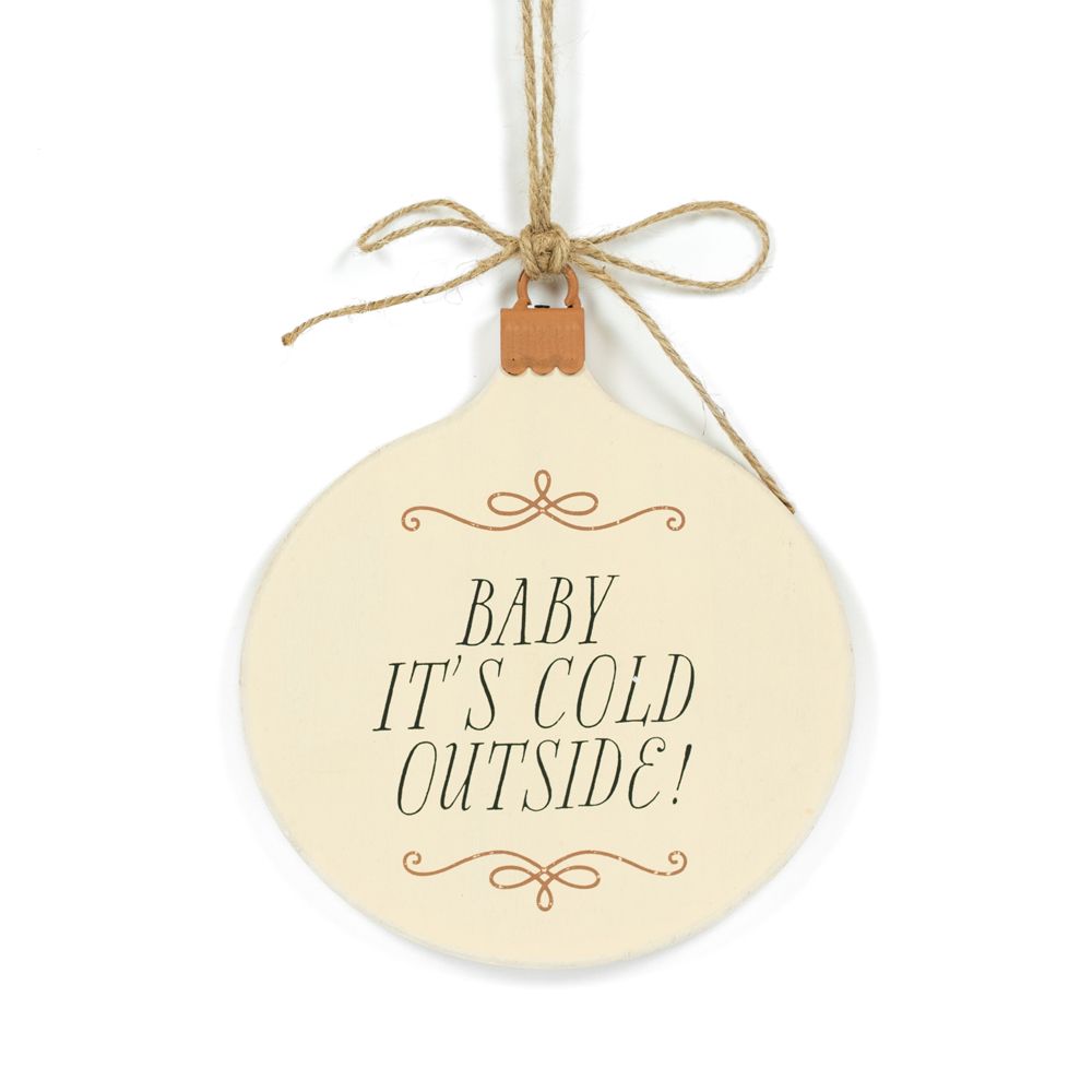 Wood Hanging Plaque Ornament (Baby) + Badams