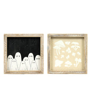 Reversible Wood Frame Sign (Ghost/Mushroom) Adams Halloween Adams & Co.   