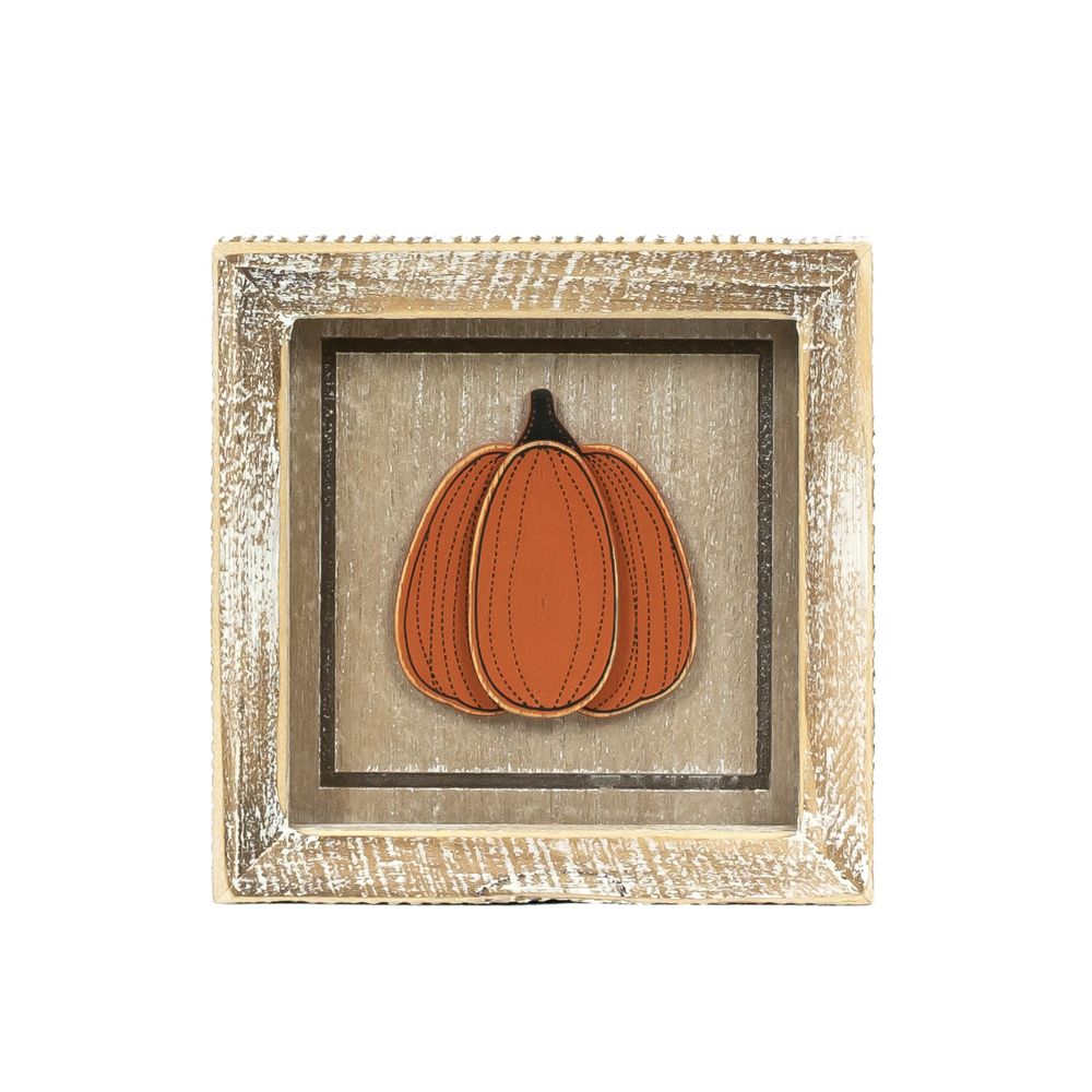 Reversible Wood Frame Sign (Pumpkin/Gourd) Adams Halloween Adams & Co.   