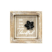 Reversible Wood Frame Sign (Flower/Thankful) Adams Halloween Adams & Co.   