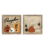 Reversible Wood Frame Sign (Fall/Pumpkin) Adams Halloween Adams & Co.   