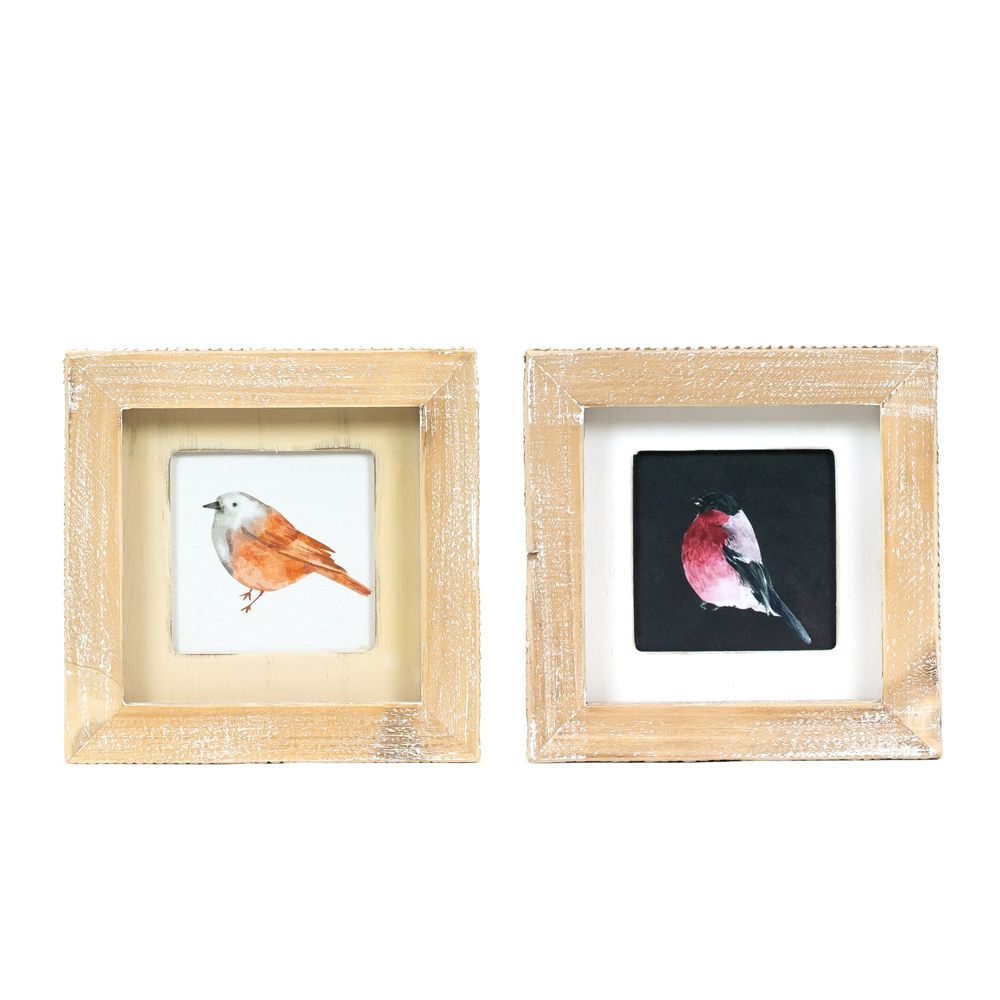 Reversible Wood Frame Sign (Bird)