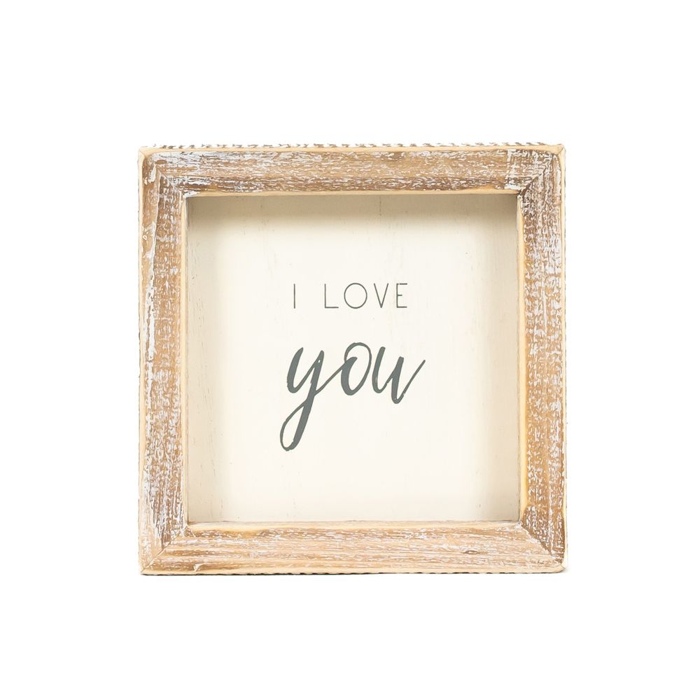 Wood Frame Sign (I love You) Natural Adams Everyday Adams & Co.   