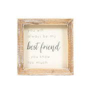 Wood Frame Sign (Best Friend) Adams Everyday Adams & Co.   