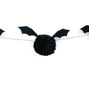 Pom Pom Garland (Bats) Black Adams Halloween Adams & Co.   