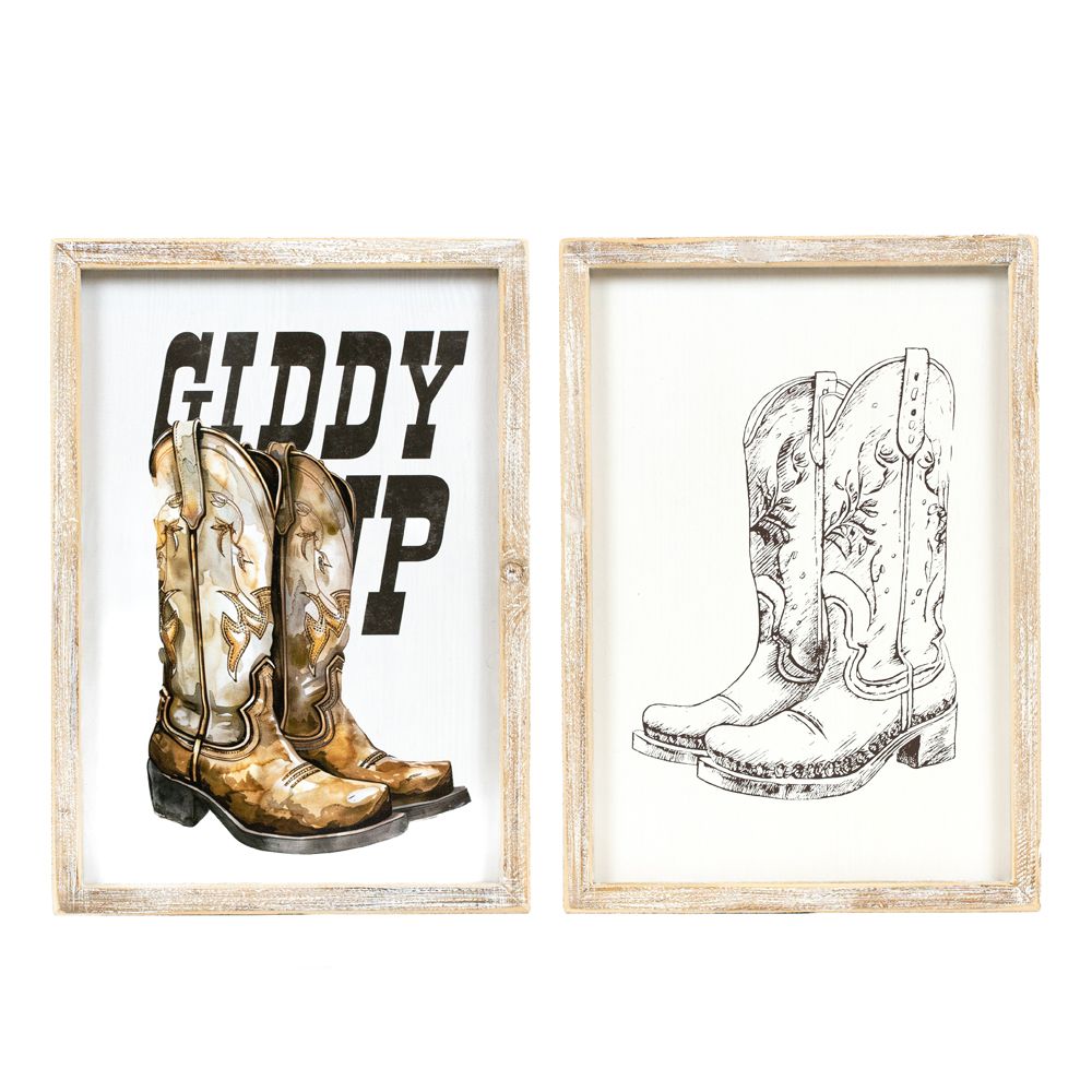 Reversible Wood Frame Sign (Giddy) Adams Everyday Adams & Co.   