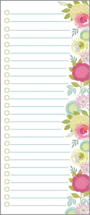 List Pad - Blossoms & Blooms GINA B DESIGNS