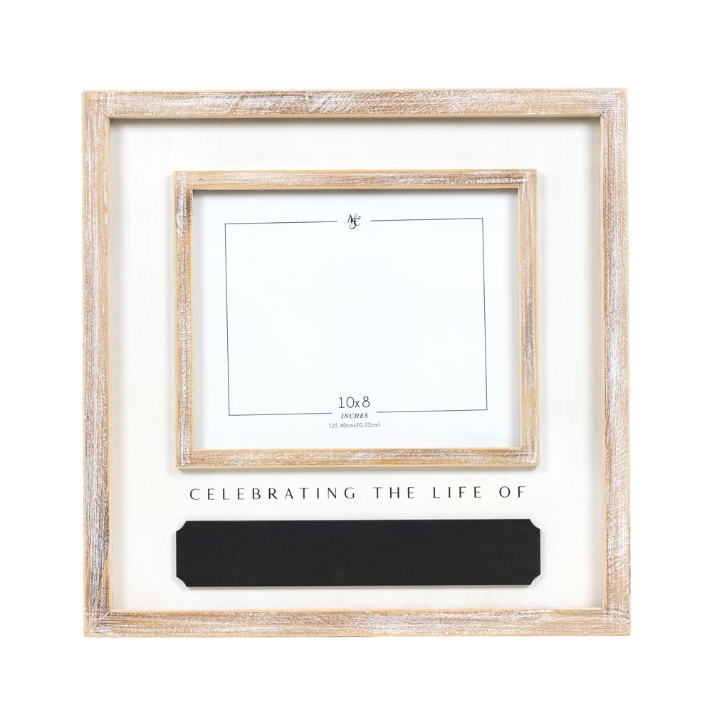 Wood Photo Frame (Celebrating) White/Black (10X8) Adams Everyday Adams & Co.   