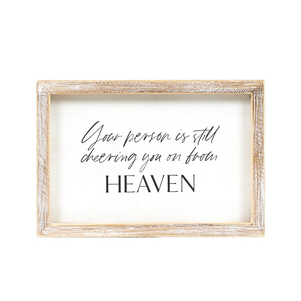 Wood Frame Sign (Heaven) White/Black Adams Everyday Adams & Co.   