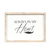 Wood Frame Sign (Heart) White/Black Adams Everyday Adams & Co.   