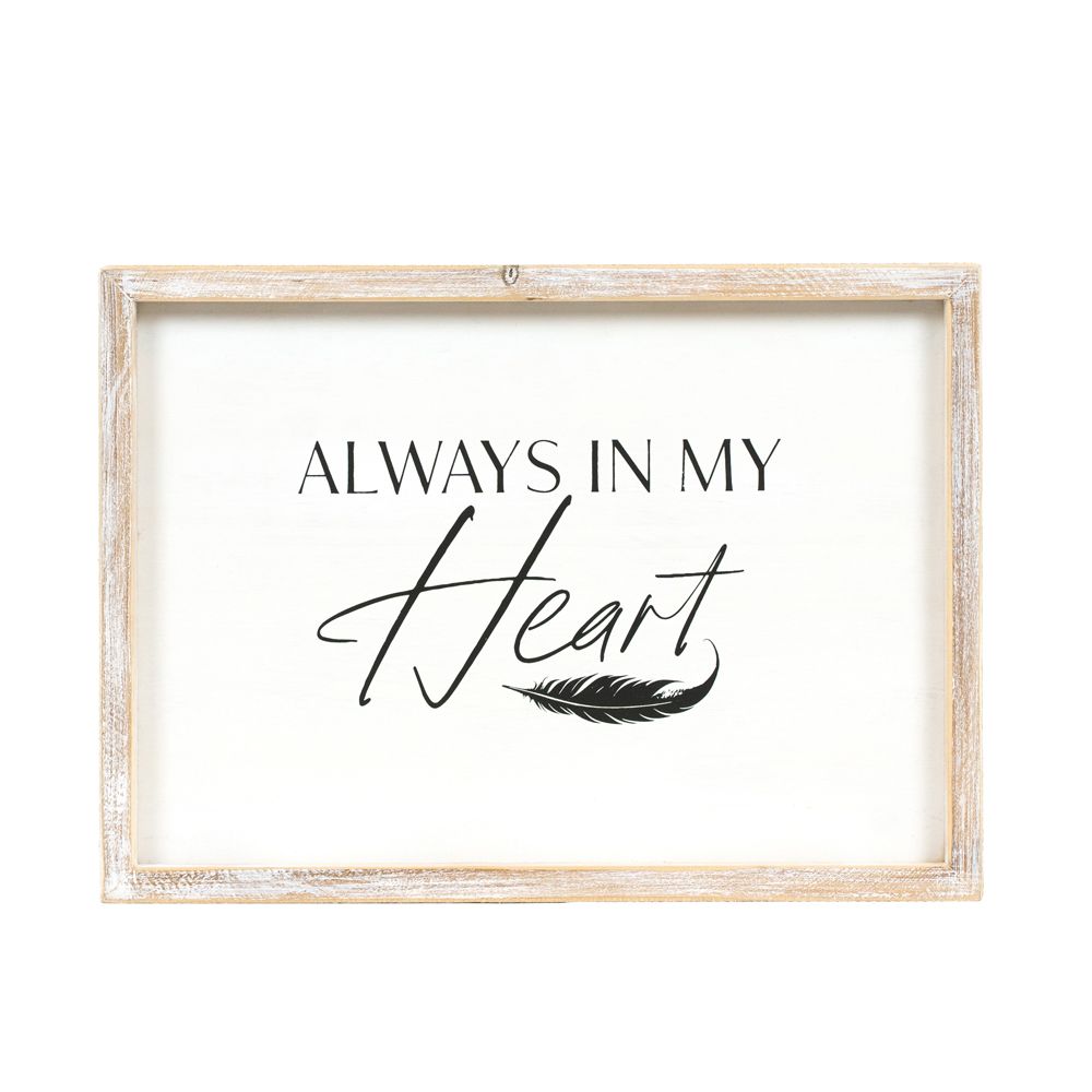 Wood Frame Sign (Heart) White/Black Adams Everyday Adams & Co.   