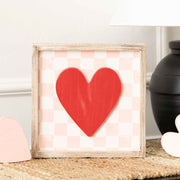 Reversible Wood Frame Sign (HEART/CLOVER) + Badams