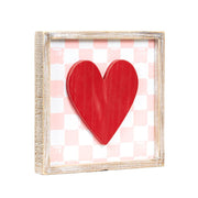 Reversible Wood Frame Sign (HEART/CLOVER) + Badams